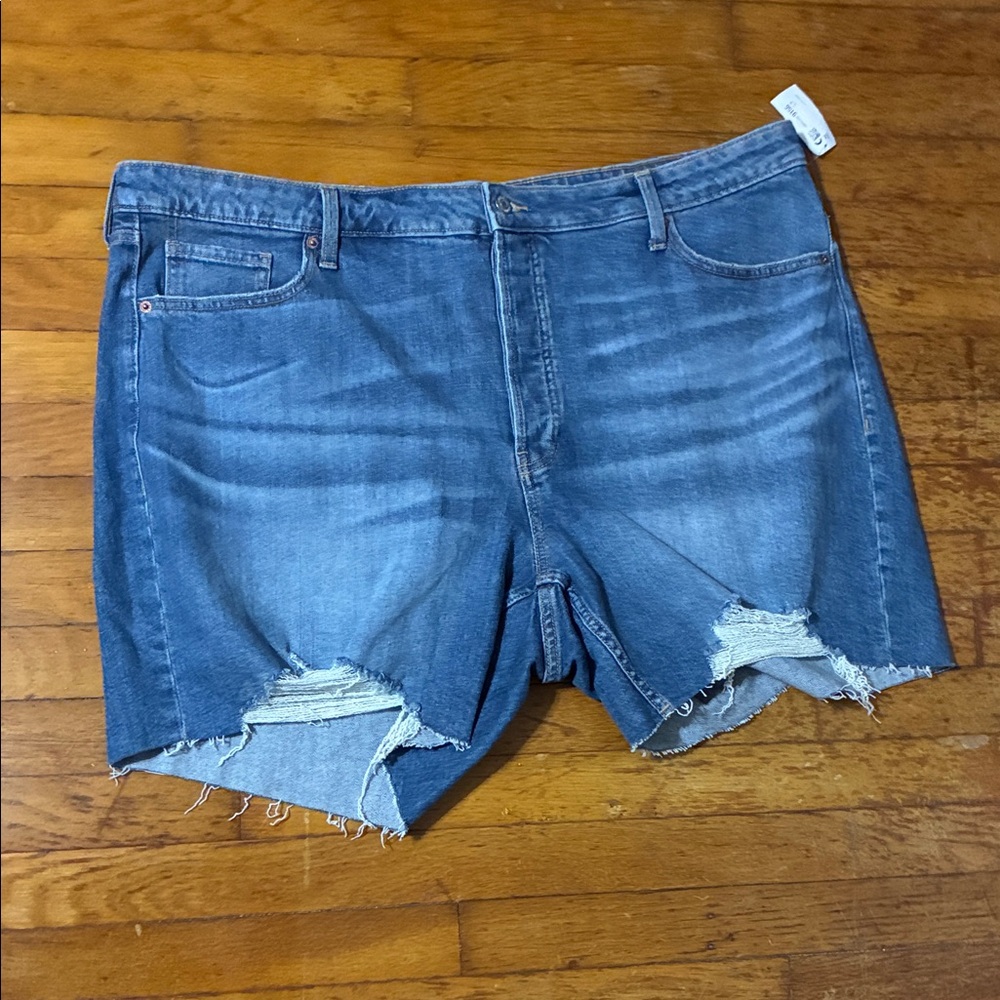 Old Navy Light Blue Ripped Denim Cutoff Shorts